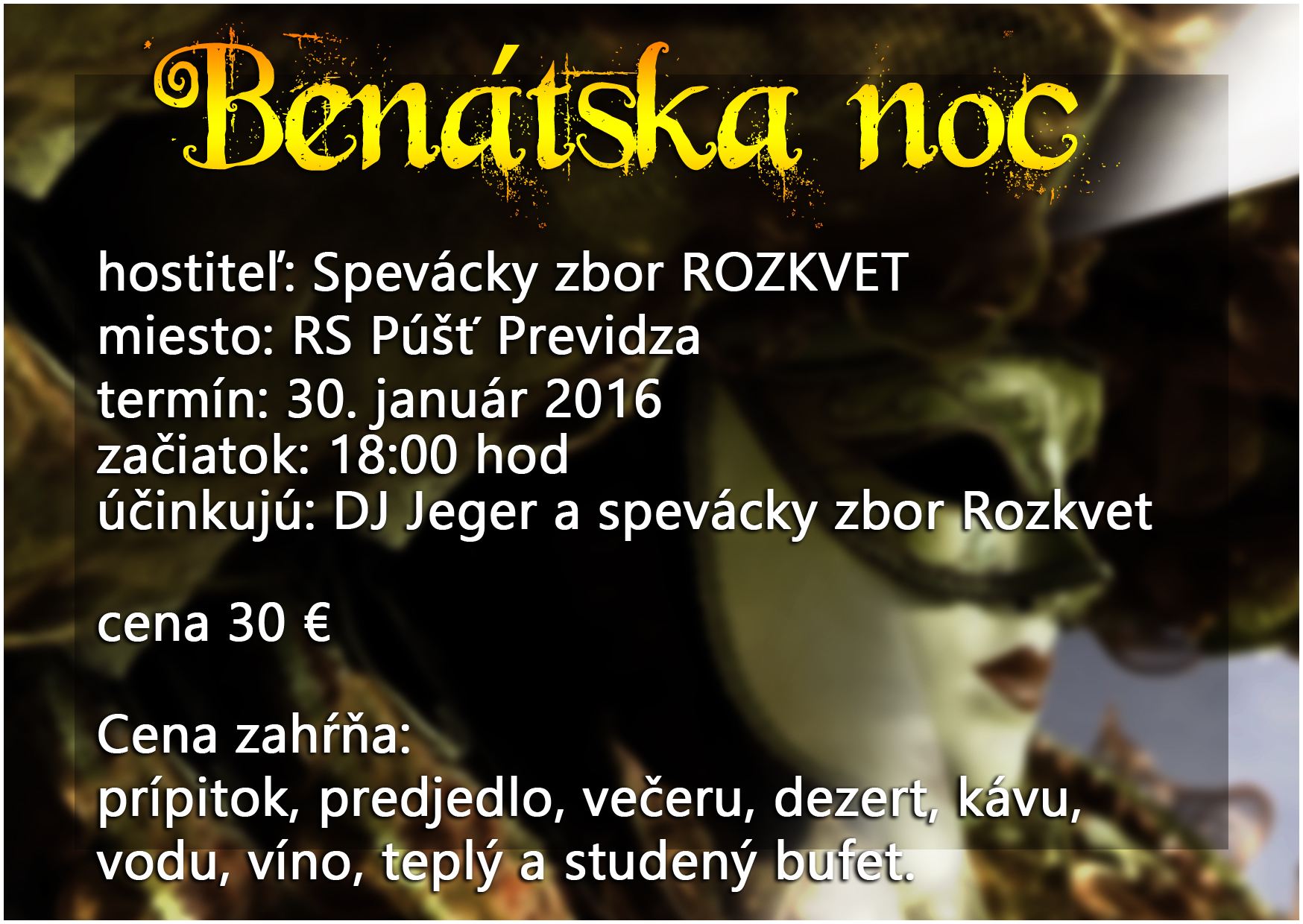 Benátska noc, 30. 1. 2016
